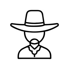 Vector illustration of pilgrim man with hat for thanksgiving day celebration and design needs