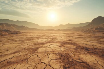 sunset in the desert