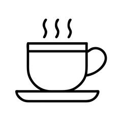 Hot coffee cup vector illustration for cafe menu design and morning beverage icon concept art
