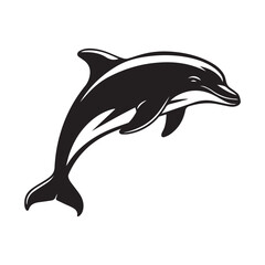 Fototapeta premium dolphin isolated on white background