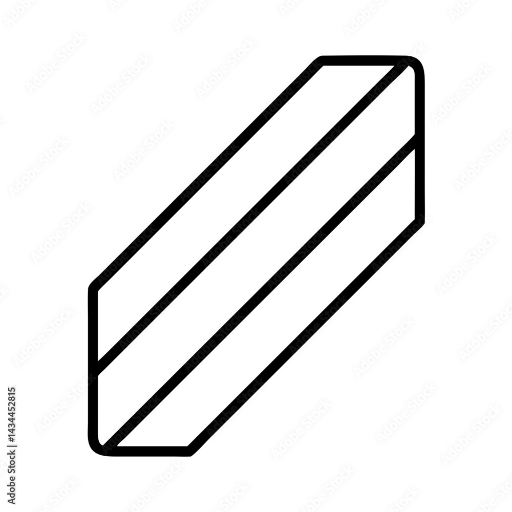 Poster illustration of abstract shape design element with parallel lines graphic art vector illustration