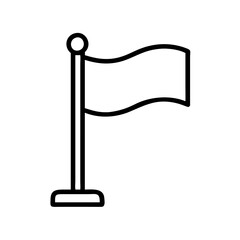 Outline flag icon vector illustration symbol sign achievement success goal country mark map