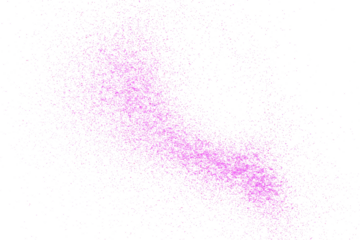 pink glitter flying, isolated on white background and texture, clipping path	