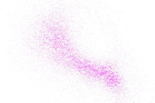 pink glitter flying, isolated on white background and texture, clipping path	