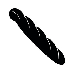 baguette black vector silhouette