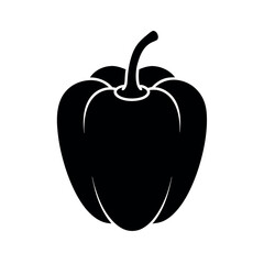 bell pepper black vector silhouette