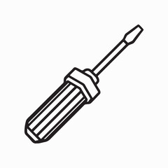 Obraz premium hex screwdriver vector art illustration