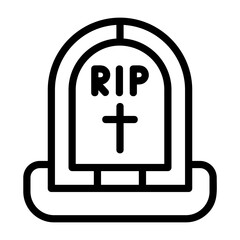 Obraz premium Funeral Out line Icon