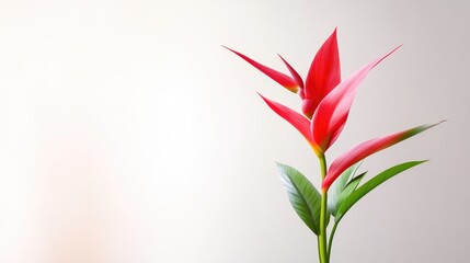 Vibrant red flower against a soft backdrop