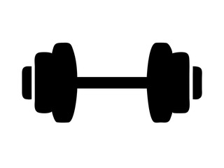 Weight Training Dumbbell Silhouette Icon