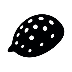 black vector silhouette spotted cowrie shell white
