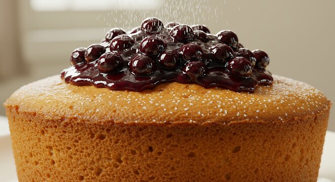 Delicious blueberry cake image
