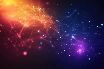 Obraz premium Glowing abstract technology background with vibrant digital connections