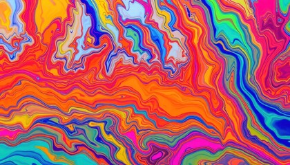 Vibrant Rainbow Hues: A Psychedelic Swirl of Color and Energy