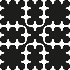Cloud-like shape formed by merged circles filled with black and evenly spaced.