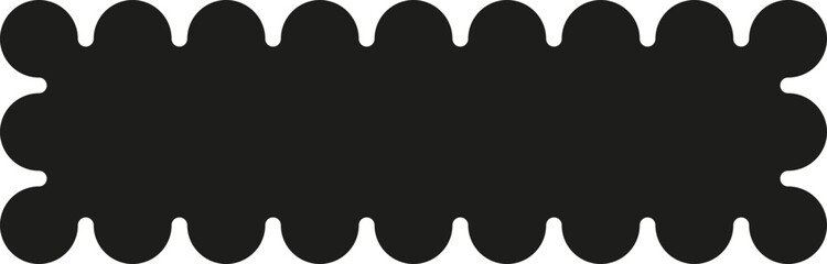 Rectangular cloud-like composition created by merging 20 contour circles with black fills.