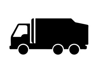 Garbage Collection Truck Silhouette Icon