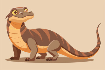 illustration of a cartoon-style Komodo dragon.