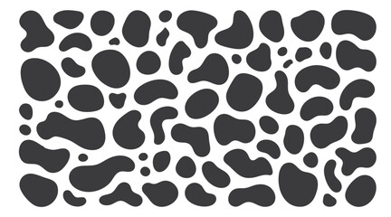 Organic shape round form set. Liquid organic blob
