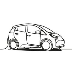 Electric Car Charging Outline Design  