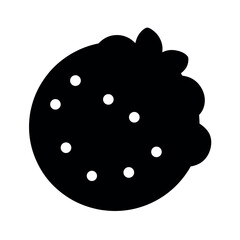 cookie black vector silhouette