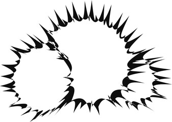 Three cartoon explosion outbreaks combined into a single cohesive graphic element.