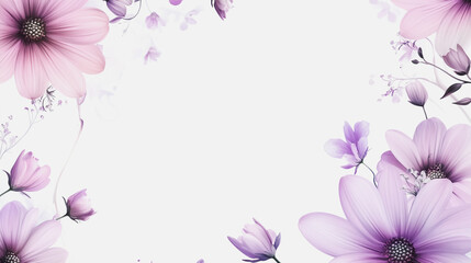 Fototapeta premium watercolor botanical Gerbera flowers texture template background.Elegant wedding invitation card background . Minimal hand painted Design for wedding or Valentine's Day