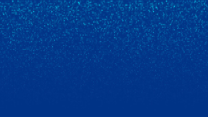 Blue digital hexagon pattern background. Small dots hexagon create a glittering effect. Texture of connected shining particles. Modern technology mosaic design. Vector illustration
