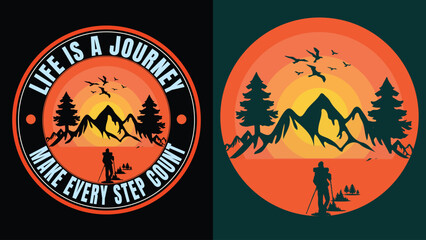 OUTDOOR VECTOR T SHIRT DESIGN | MOUNTAIN VECTOR | VECTOR DESIGN | LIFE IS A JOURNEY , MAKE EVERY STEP COUNT | JUBAYED HOSSAN |
Art & Illustration
