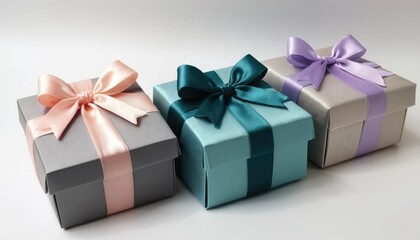 Fototapeta premium Colorful gift box wrapped with ribbon.