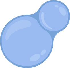 Pair of soap bubbles merged into a reflective, fluid-inspired design.