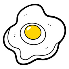 fried egg vector illustration