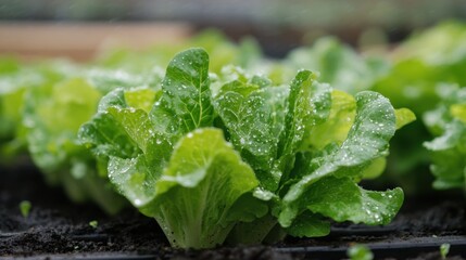 Greenhouse robot harvesting lettuce