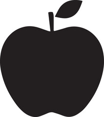 Silhouette Apple fruit