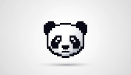 Pixel panda icon