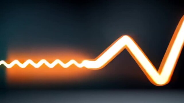 Electrocardiogram pulse line, sound wave vector, black background