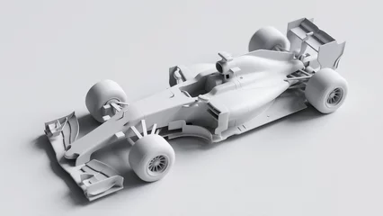  3d model of f1 car isolated on white background. © Angelo
