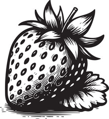 Silhouette Strawberry Artistic Design