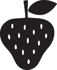 Silhouette Strawberry Fruit