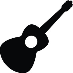 Silhouette Stylish Guiter Clip art