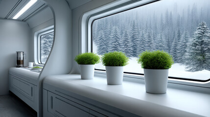 Fototapeta premium Underwater living space showcases jellyfish farms in panoramic view