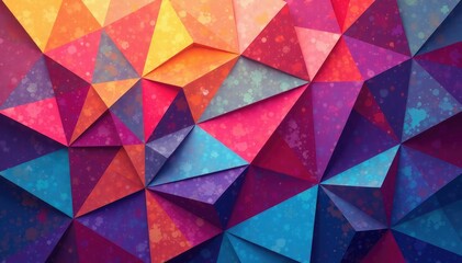 Fototapeta premium Repeating triangles forming a colorful mosaic, pattern, background, triangles