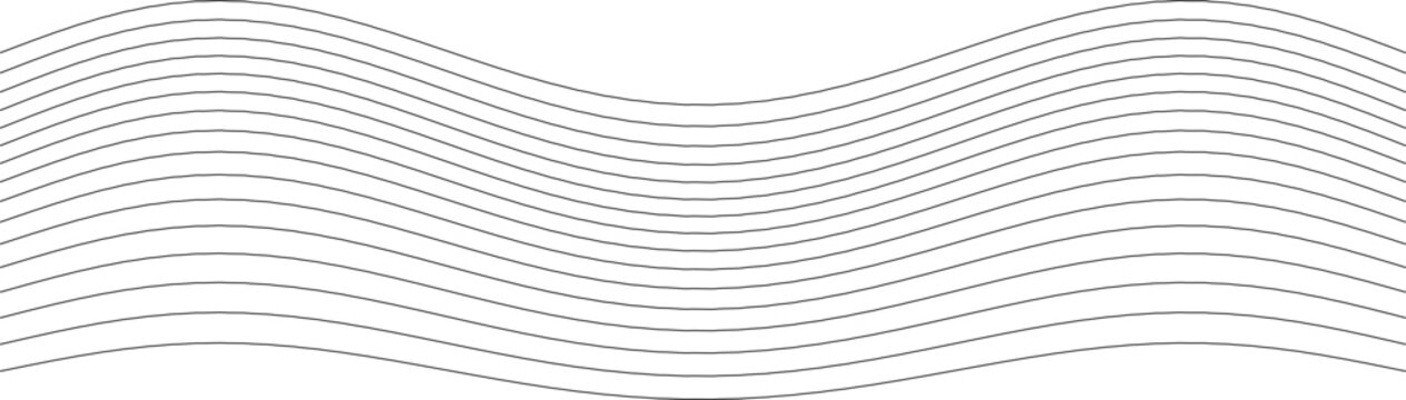 Evenly spaced wavy parallel lines forming a flowing abstract pattern.