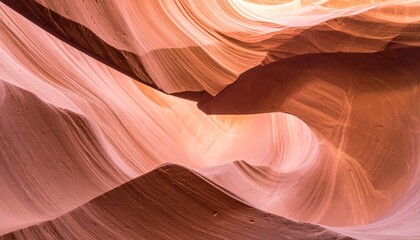 Obraz premium Top-down view of a naturally formed curvy canyon with soft curves and deep shadows