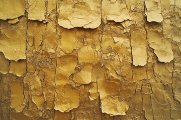 Golden tree bark texture, peeling paint, outdoor nature background, design element