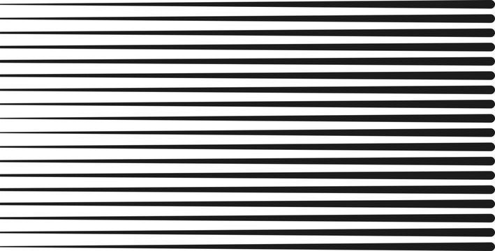 Eighteen evenly spaced parallel lines arranged straight with a continuous flow.
