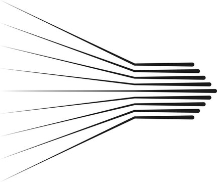 Converging lines leading directly into a straight-forward alignment.