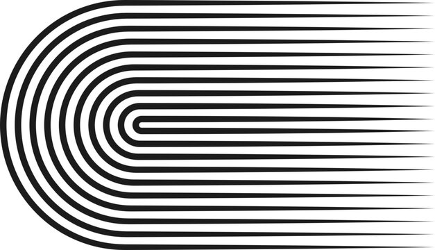 Curved parallel lines arranged with a steep angle creating a flowing visual motion.