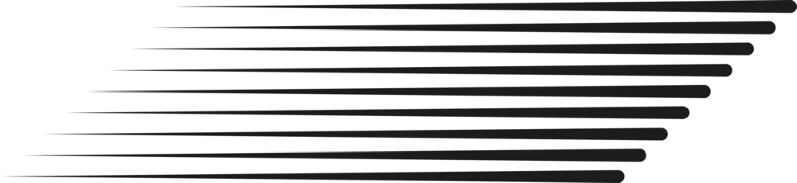 Straight parallel lines ending in a diagonal format, creating a directional edge.