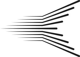 Parallel lines with triangular ends and thick irradiated edges, enhancing visual impact.